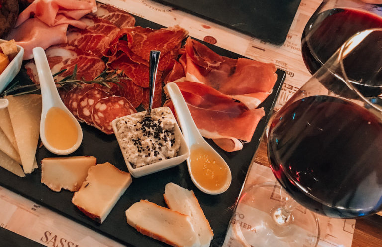 Charcuterie and wine