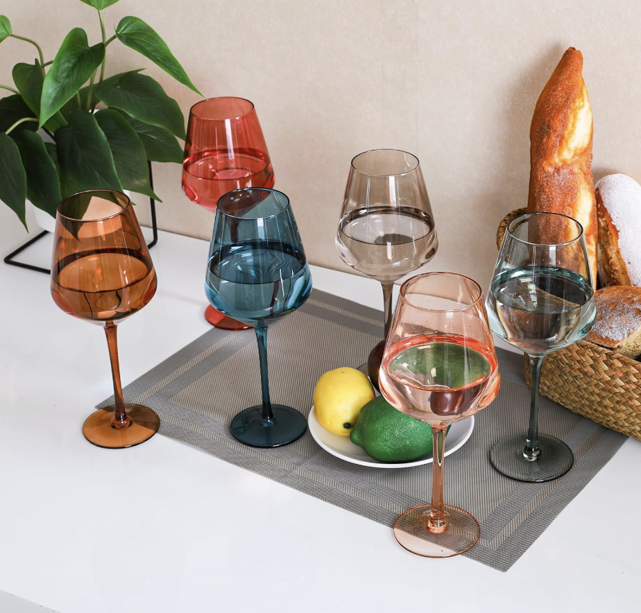 Colorful wine glasses